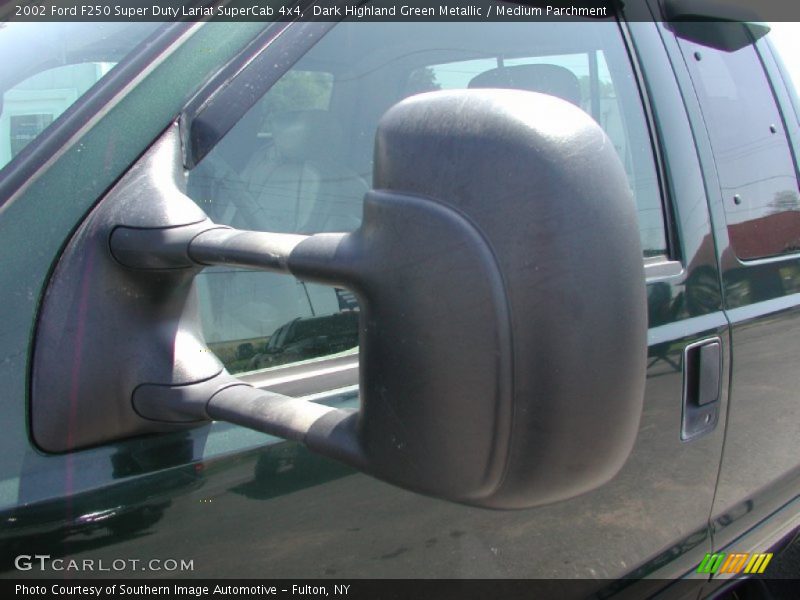Dark Highland Green Metallic / Medium Parchment 2002 Ford F250 Super Duty Lariat SuperCab 4x4