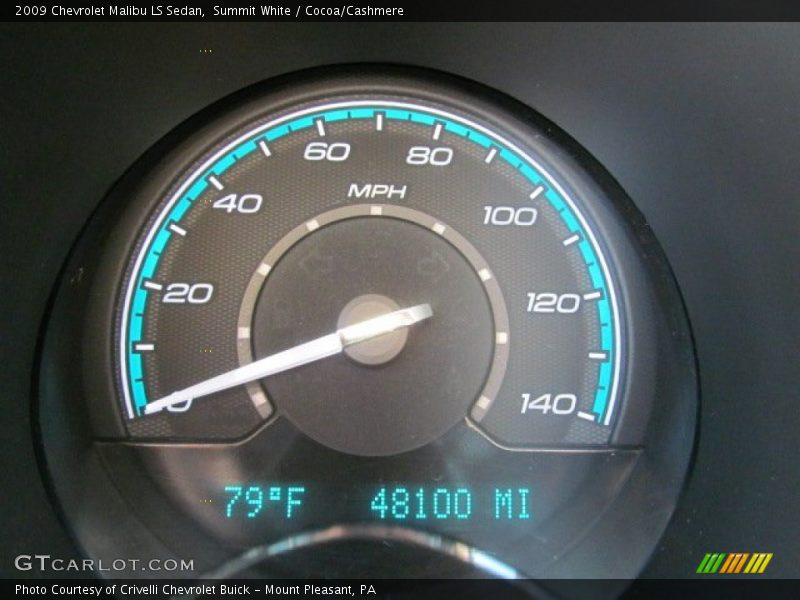 Summit White / Cocoa/Cashmere 2009 Chevrolet Malibu LS Sedan