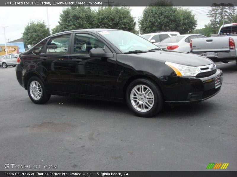 Ebony Black / Medium Stone 2011 Ford Focus SE Sedan