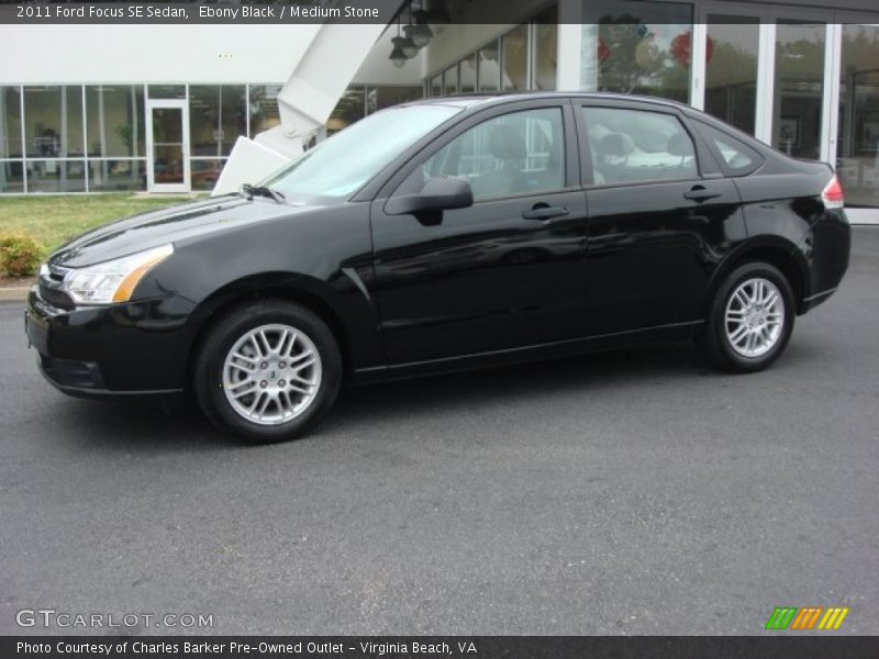 Ebony Black / Medium Stone 2011 Ford Focus SE Sedan