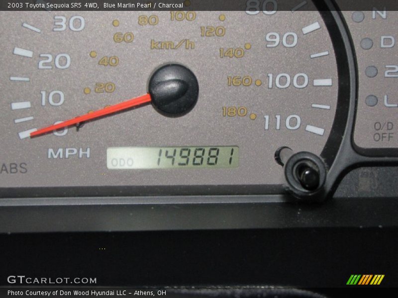 Blue Marlin Pearl / Charcoal 2003 Toyota Sequoia SR5 4WD