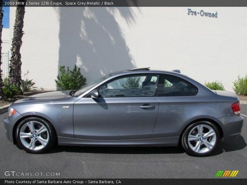 Space Grey Metallic / Black 2009 BMW 1 Series 128i Coupe