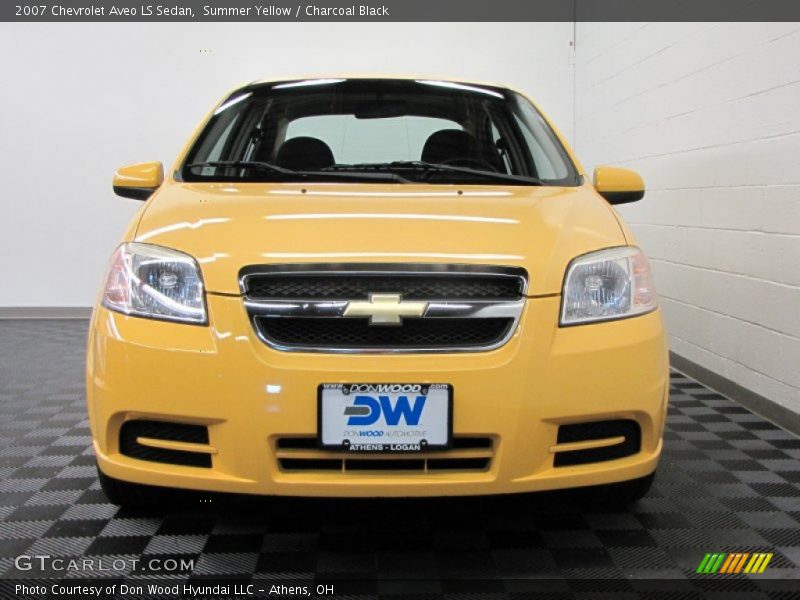 Summer Yellow / Charcoal Black 2007 Chevrolet Aveo LS Sedan