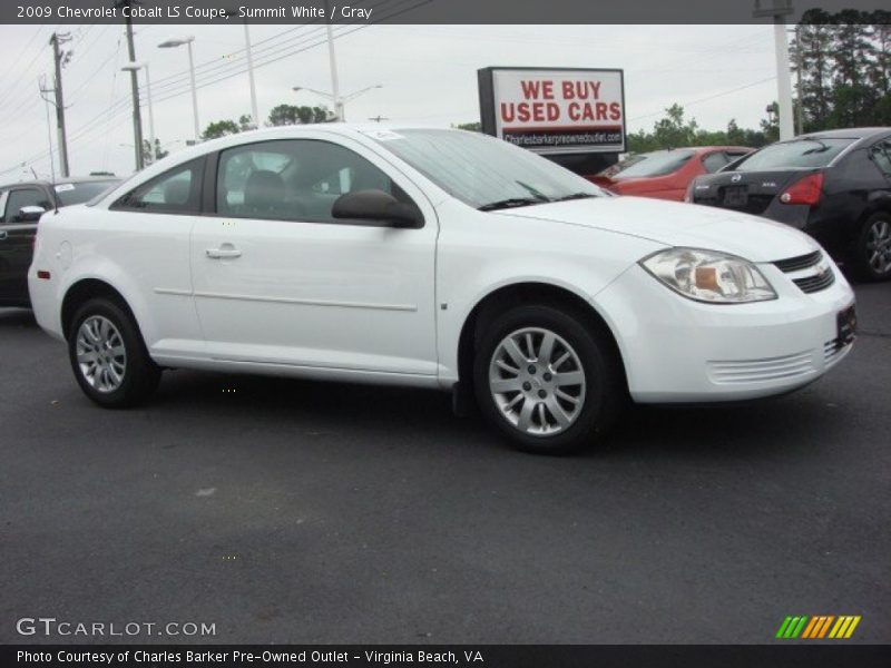 Summit White / Gray 2009 Chevrolet Cobalt LS Coupe