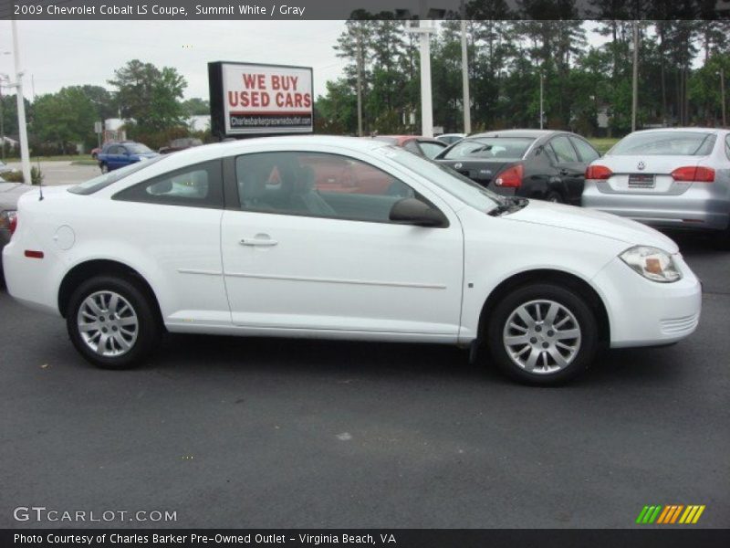 Summit White / Gray 2009 Chevrolet Cobalt LS Coupe