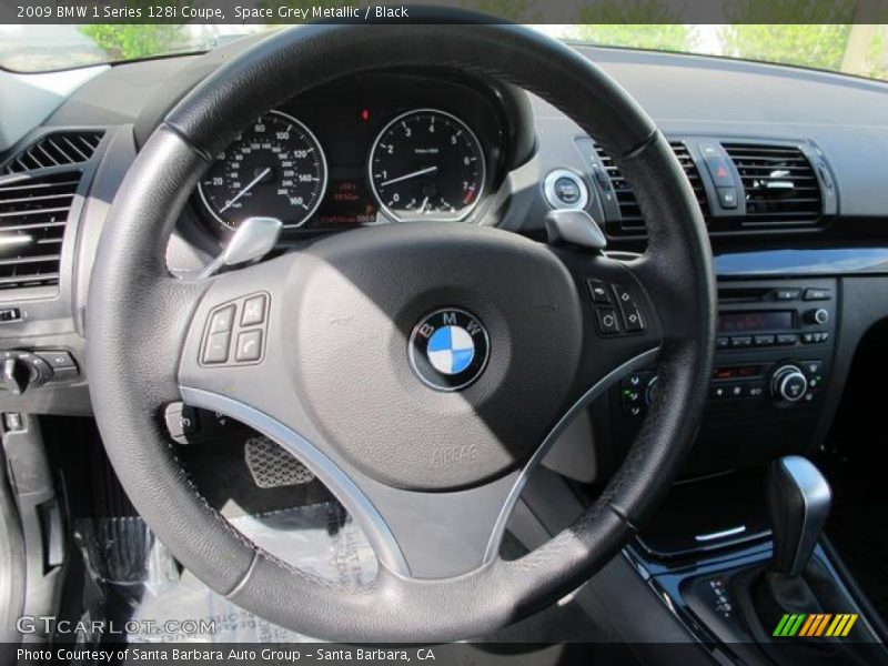 Space Grey Metallic / Black 2009 BMW 1 Series 128i Coupe