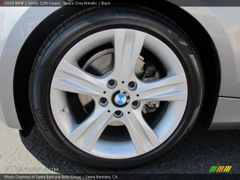 Space Grey Metallic / Black 2009 BMW 1 Series 128i Coupe