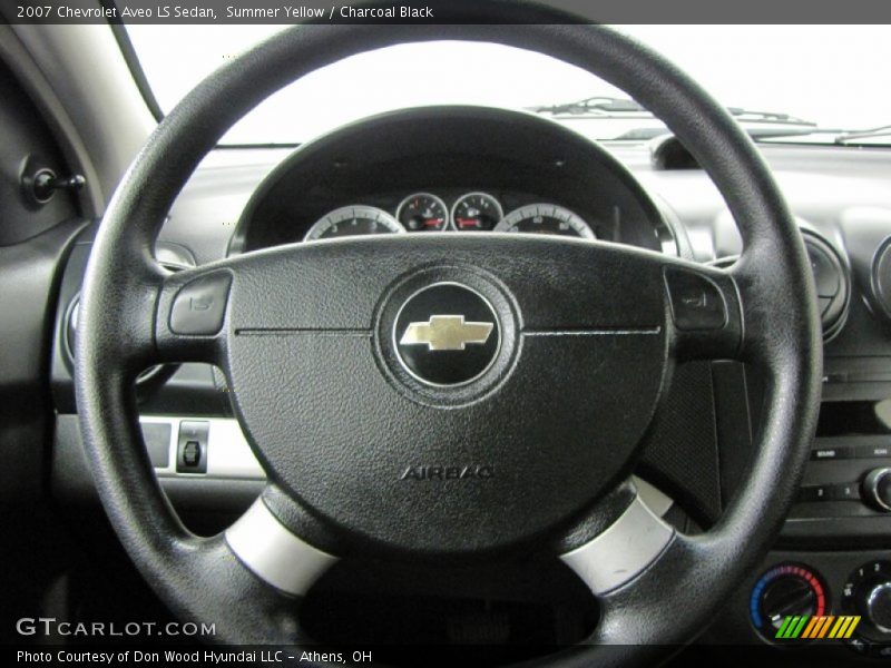 Summer Yellow / Charcoal Black 2007 Chevrolet Aveo LS Sedan