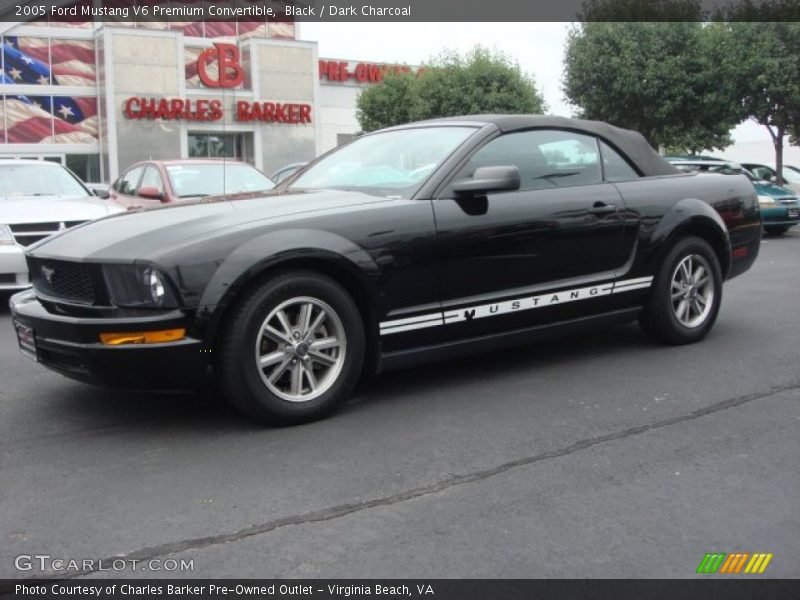 Black / Dark Charcoal 2005 Ford Mustang V6 Premium Convertible