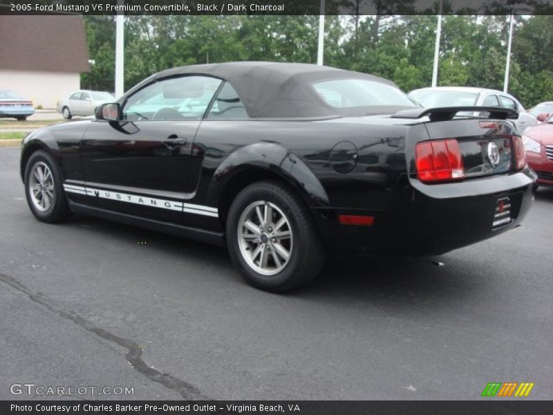 Black / Dark Charcoal 2005 Ford Mustang V6 Premium Convertible