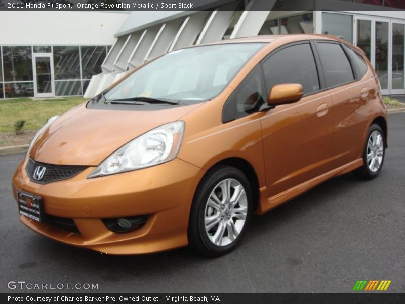 Orange Revolution Metallic / Sport Black 2011 Honda Fit Sport