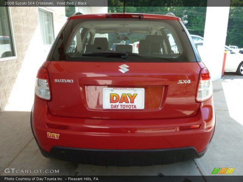 Vivid Red / Black 2008 Suzuki SX4 Crossover