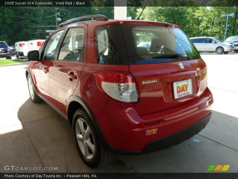 Vivid Red / Black 2008 Suzuki SX4 Crossover