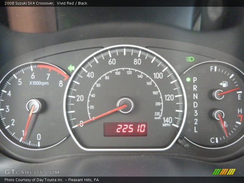 Vivid Red / Black 2008 Suzuki SX4 Crossover