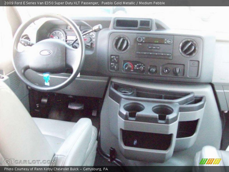Pueblo Gold Metallic / Medium Pebble 2009 Ford E Series Van E350 Super Duty XLT Passenger