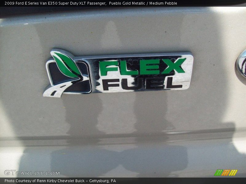 Pueblo Gold Metallic / Medium Pebble 2009 Ford E Series Van E350 Super Duty XLT Passenger