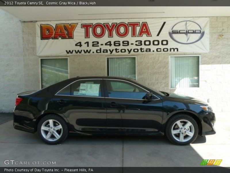 Cosmic Gray Mica / Black/Ash 2012 Toyota Camry SE