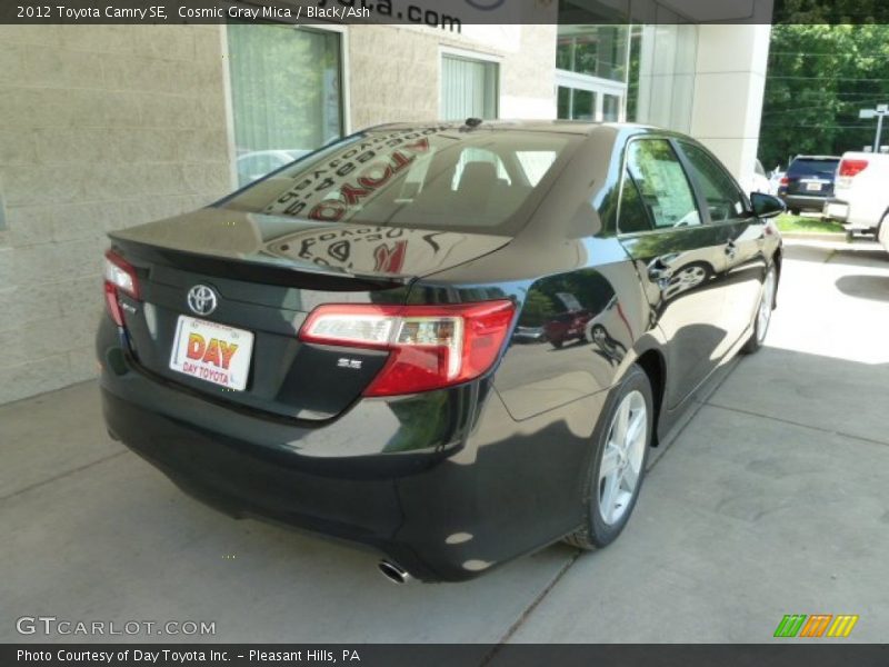 Cosmic Gray Mica / Black/Ash 2012 Toyota Camry SE