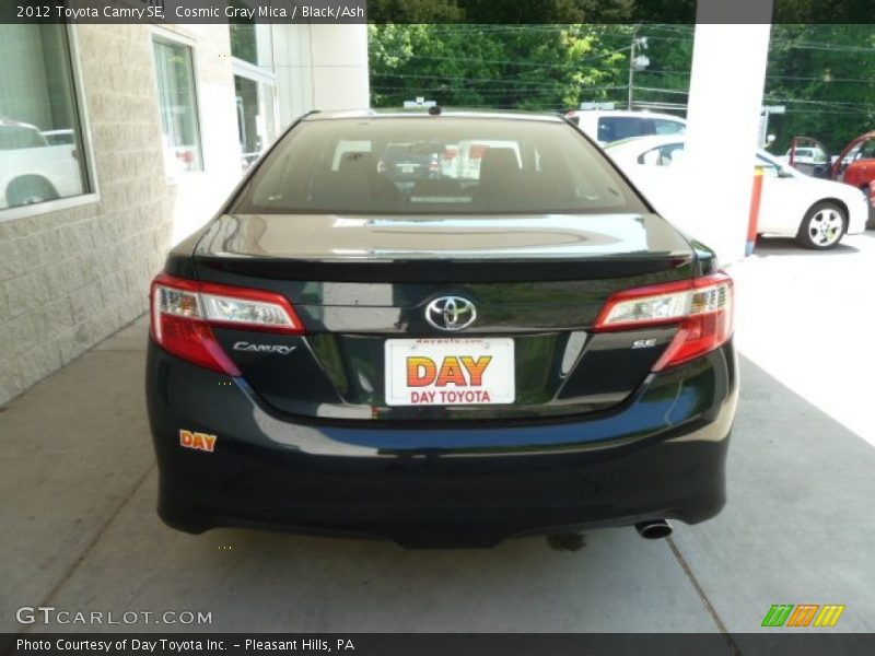 Cosmic Gray Mica / Black/Ash 2012 Toyota Camry SE