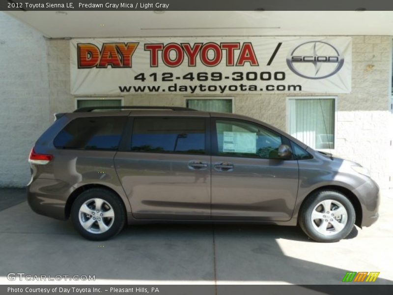 Predawn Gray Mica / Light Gray 2012 Toyota Sienna LE