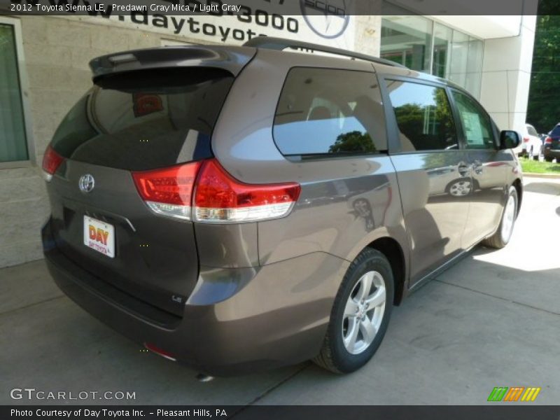 Predawn Gray Mica / Light Gray 2012 Toyota Sienna LE