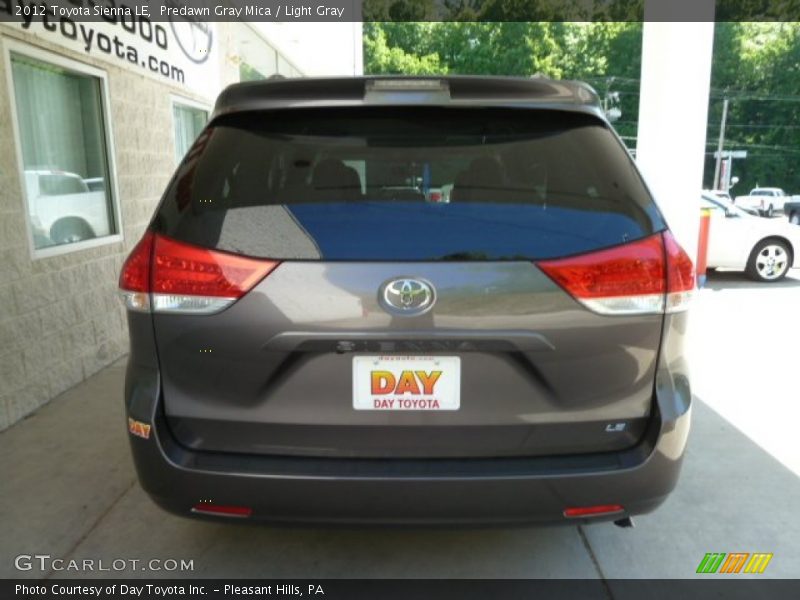 Predawn Gray Mica / Light Gray 2012 Toyota Sienna LE