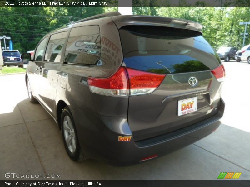 Predawn Gray Mica / Light Gray 2012 Toyota Sienna LE