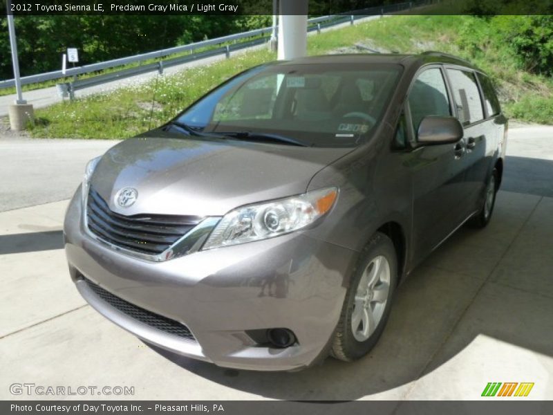 Predawn Gray Mica / Light Gray 2012 Toyota Sienna LE