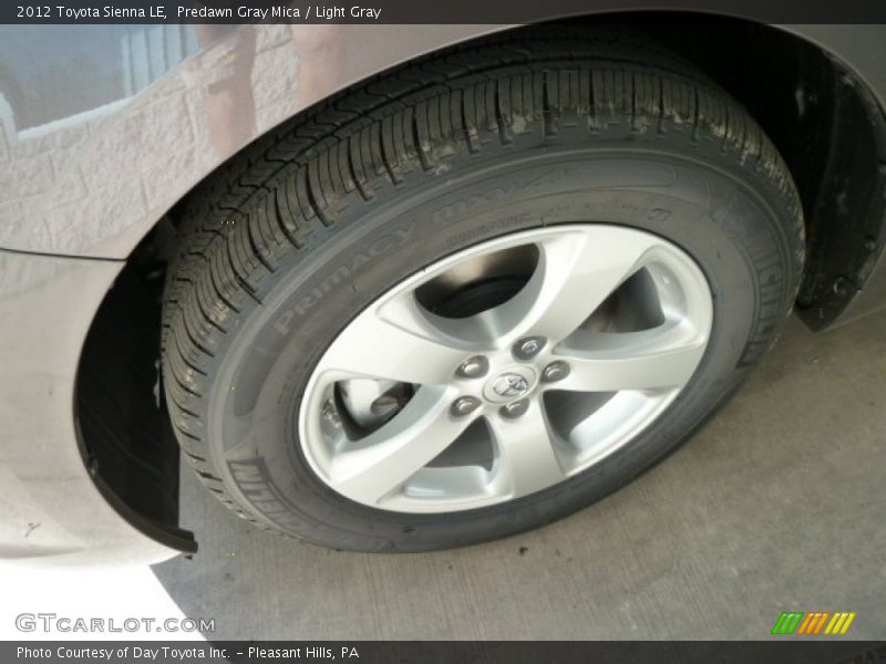 Predawn Gray Mica / Light Gray 2012 Toyota Sienna LE