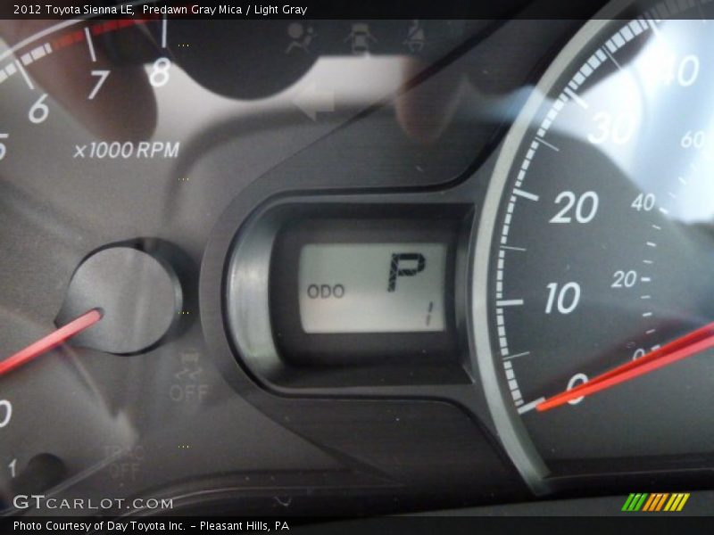 Predawn Gray Mica / Light Gray 2012 Toyota Sienna LE