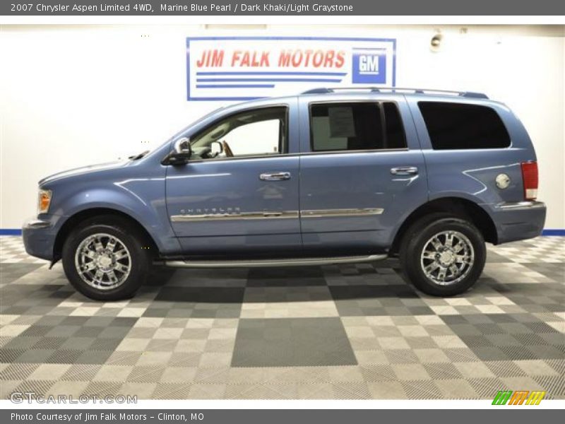 Marine Blue Pearl / Dark Khaki/Light Graystone 2007 Chrysler Aspen Limited 4WD