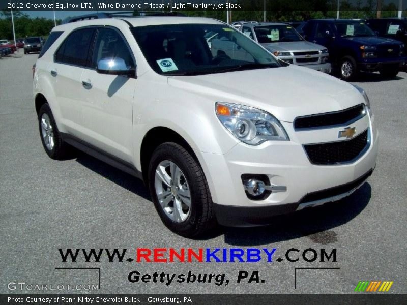 White Diamond Tricoat / Light Titanium/Jet Black 2012 Chevrolet Equinox LTZ