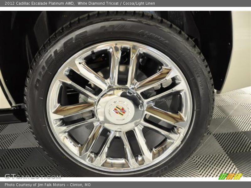 White Diamond Tricoat / Cocoa/Light Linen 2012 Cadillac Escalade Platinum AWD