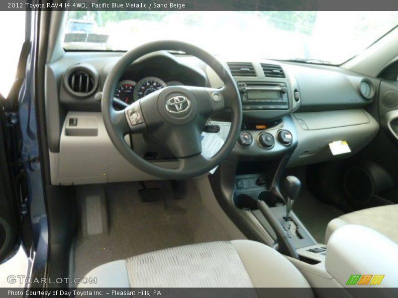 Pacific Blue Metallic / Sand Beige 2012 Toyota RAV4 I4 4WD