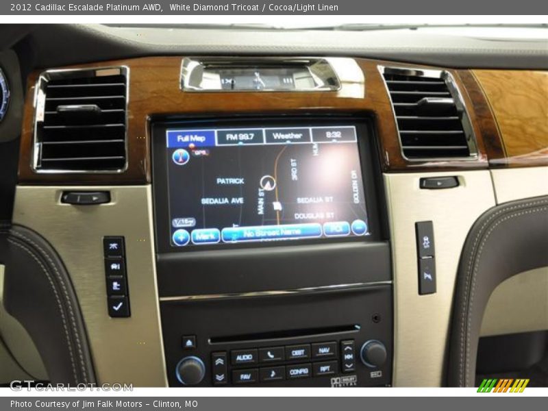 White Diamond Tricoat / Cocoa/Light Linen 2012 Cadillac Escalade Platinum AWD