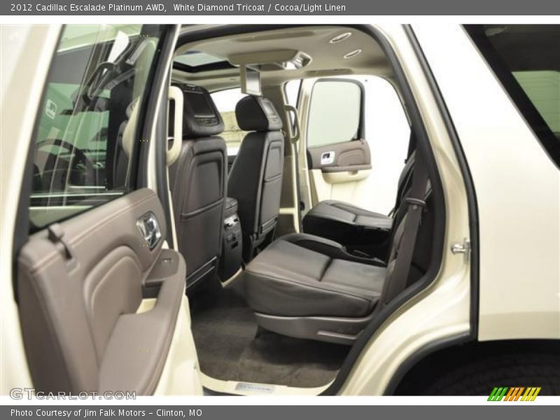 White Diamond Tricoat / Cocoa/Light Linen 2012 Cadillac Escalade Platinum AWD