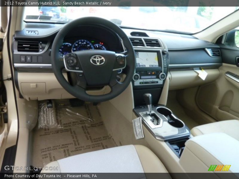Sandy Beach Metallic / Ivory 2012 Toyota Camry Hybrid XLE