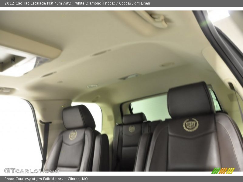 White Diamond Tricoat / Cocoa/Light Linen 2012 Cadillac Escalade Platinum AWD