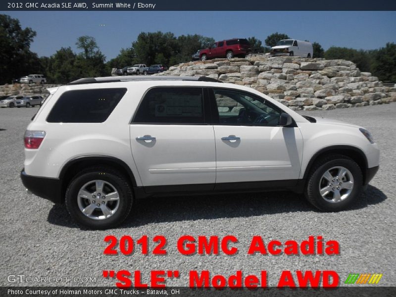 Summit White / Ebony 2012 GMC Acadia SLE AWD