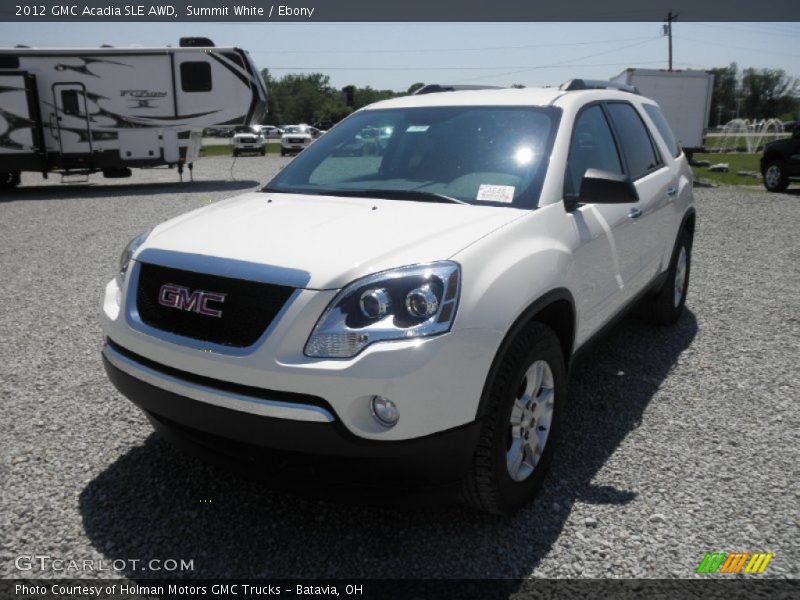 Summit White / Ebony 2012 GMC Acadia SLE AWD