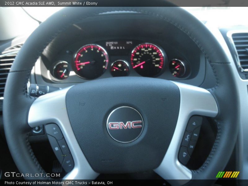 Summit White / Ebony 2012 GMC Acadia SLE AWD