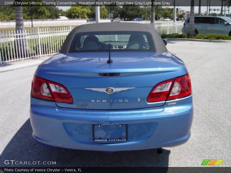 Marathon Blue Pearl / Dark Slate Gray/Light Slate Gray 2008 Chrysler Sebring Touring Convertible