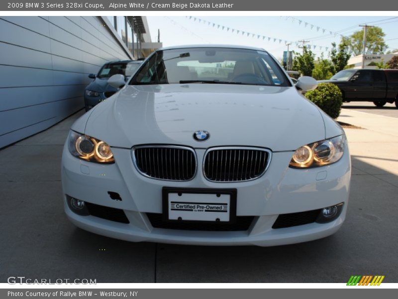 Alpine White / Cream Beige Dakota Leather 2009 BMW 3 Series 328xi Coupe