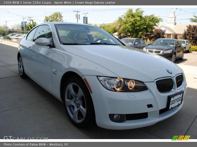 Alpine White / Cream Beige Dakota Leather 2009 BMW 3 Series 328xi Coupe