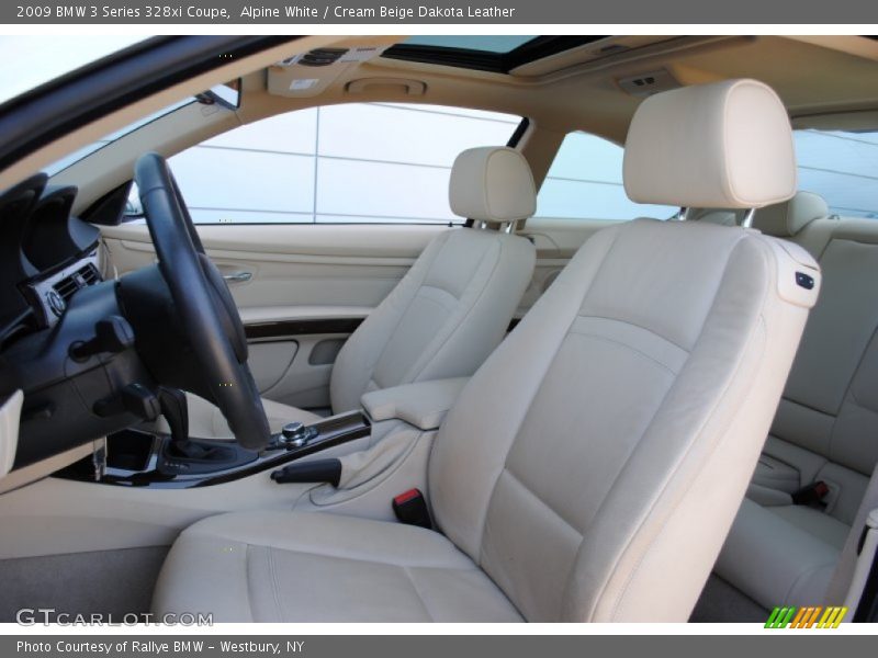 Alpine White / Cream Beige Dakota Leather 2009 BMW 3 Series 328xi Coupe