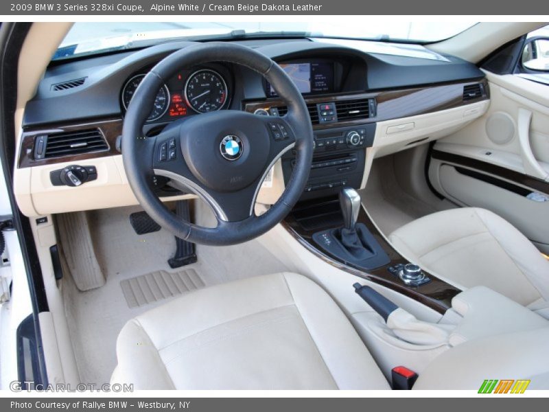 Alpine White / Cream Beige Dakota Leather 2009 BMW 3 Series 328xi Coupe