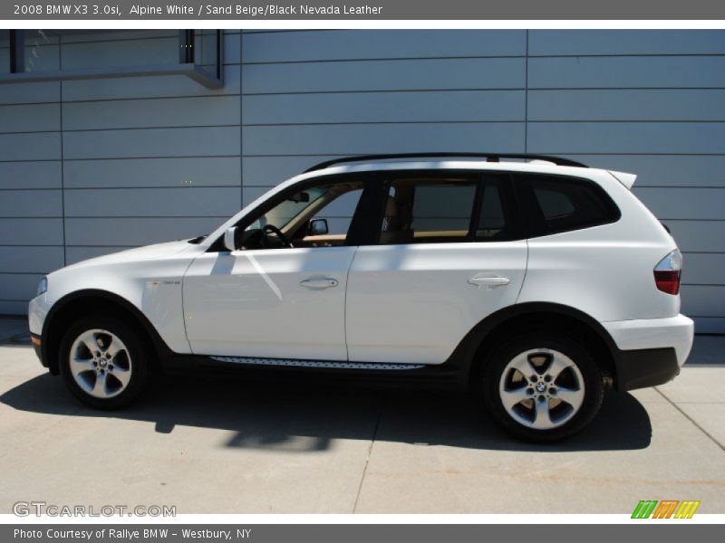 Alpine White / Sand Beige/Black Nevada Leather 2008 BMW X3 3.0si