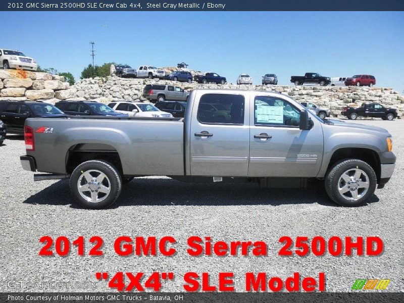 Steel Gray Metallic / Ebony 2012 GMC Sierra 2500HD SLE Crew Cab 4x4