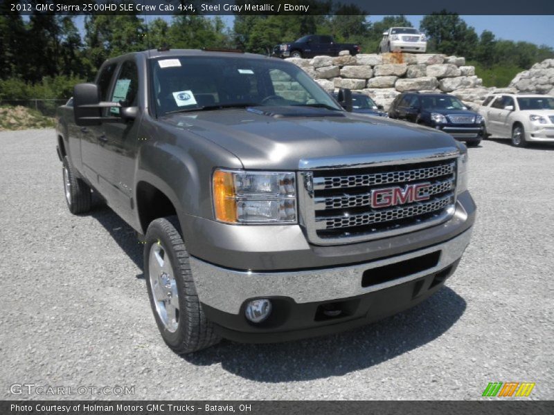 Steel Gray Metallic / Ebony 2012 GMC Sierra 2500HD SLE Crew Cab 4x4