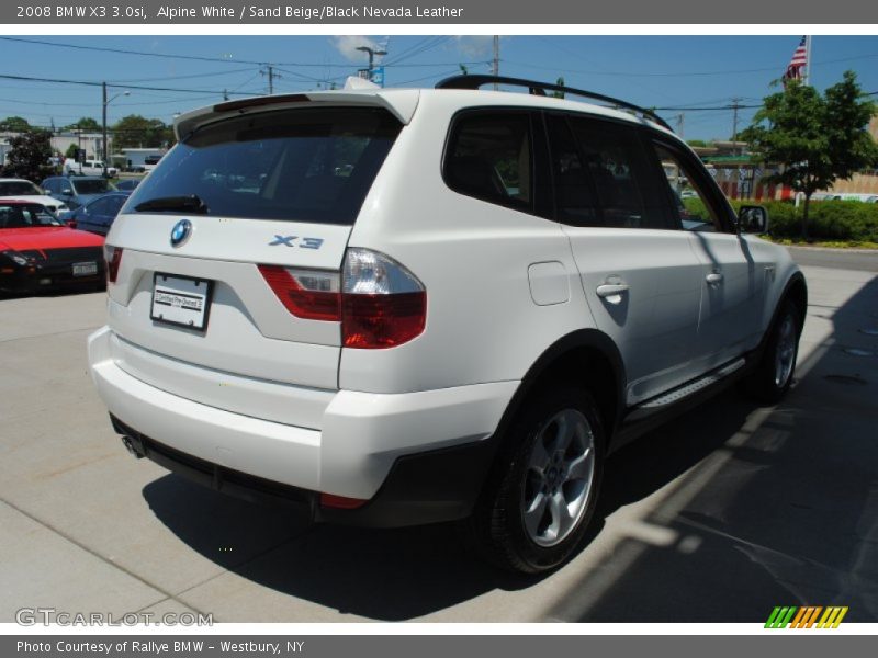 Alpine White / Sand Beige/Black Nevada Leather 2008 BMW X3 3.0si